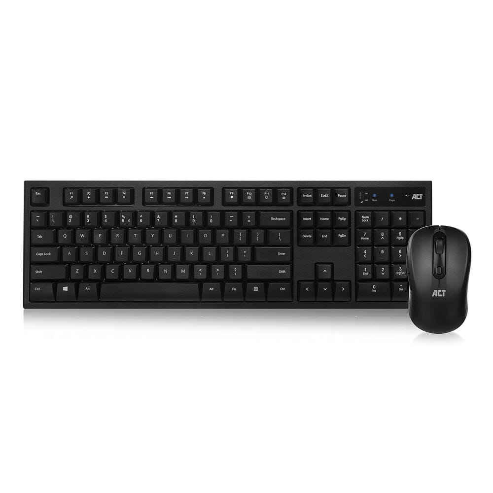 ACT Draadloos toetsenbord en muis USB nano ontvanger Qwerty