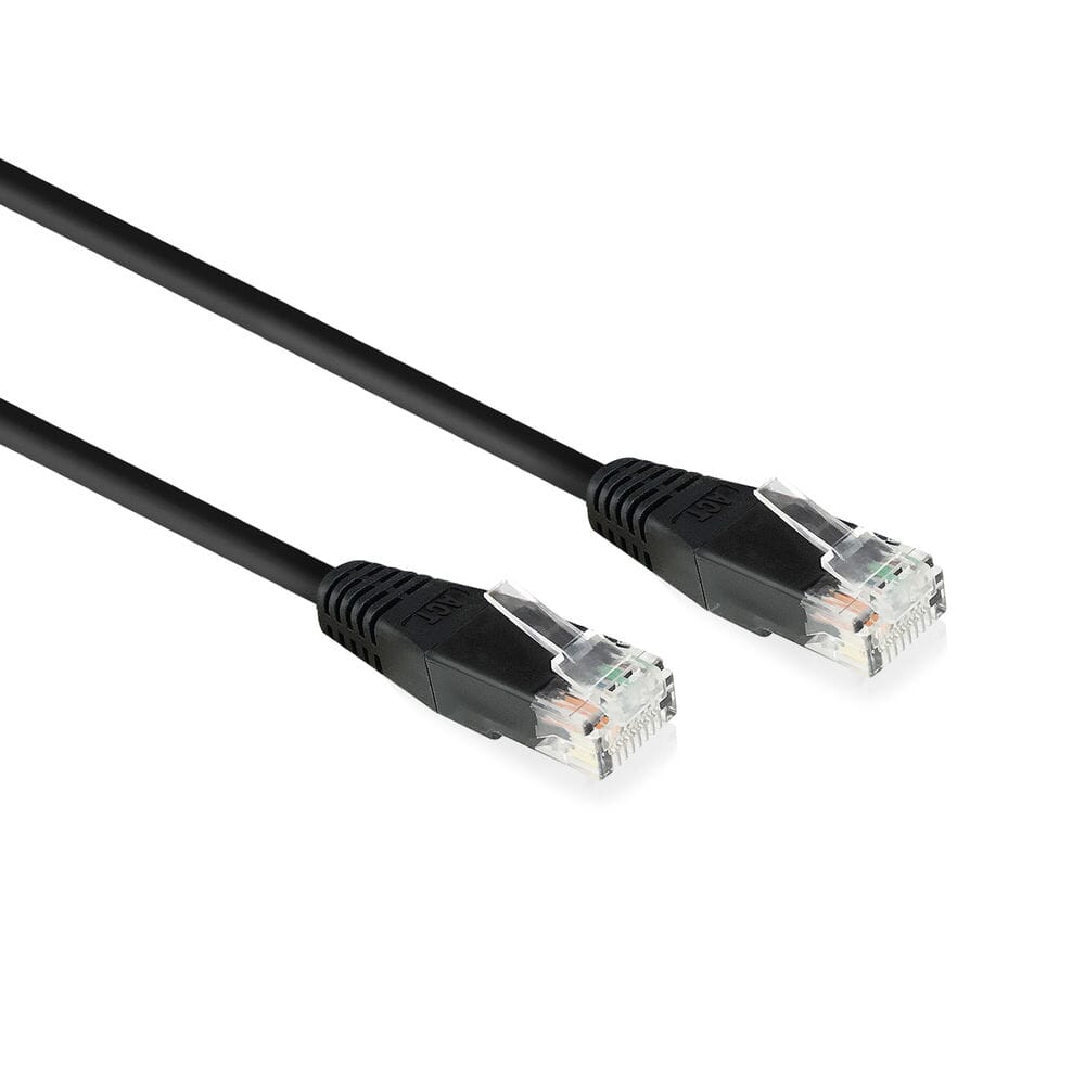 ACT Zwart 10,0 meter U/UTP CAT6 patchkabel met RJ45 Zip Bag