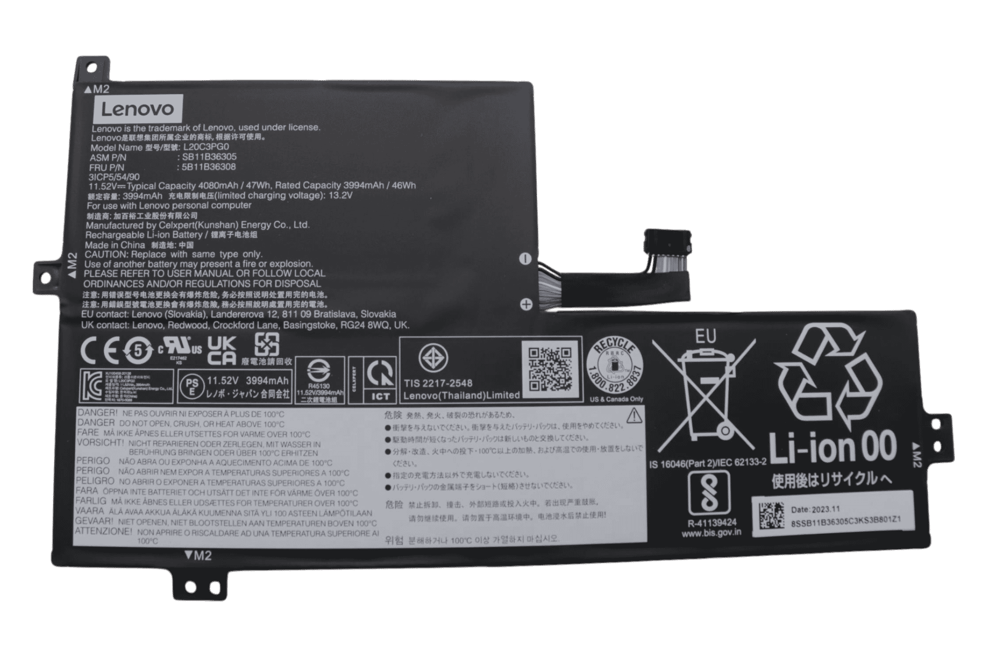 Lenovo Laptop Accu 4080mAh